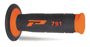 Autentický PROGRIP gripy PG791 OFF ROAD (22+25mm, délka 115mm) barva oranžová fluorescenční/černá (dvousložkové) (791-296)