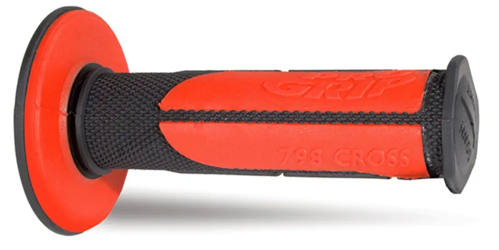 Must-Have PROGRIP gripy PG798 OFF ROAD (22+25mm, délka 115mm) barva černá/červená (dvousložkové HALF WAFFLE) (798-125) (PG798BK/RD)