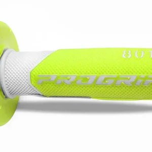 PROGRIP gripy PG801 OFF ROAD (22+25mm, délka 115mm) barva bílá/žlutá fluorescenční (dvousložkové) (801-244) (PG801WH/YLF) Finální Výprodej
