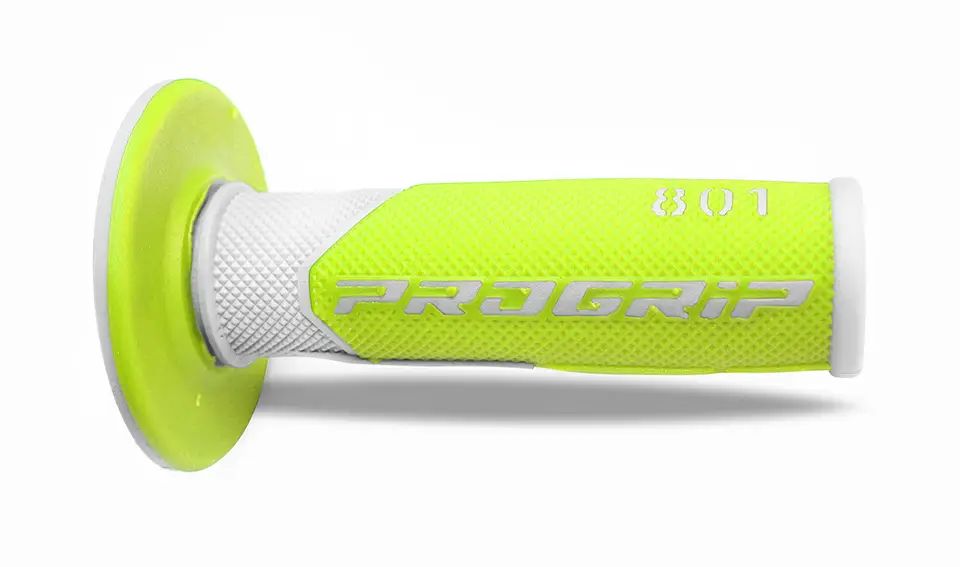 PROGRIP gripy PG801 OFF ROAD (22+25mm, délka 115mm) barva bílá/žlutá fluorescenční (dvousložkové) (801-244) (PG801WH/YLF) Finální Výprodej