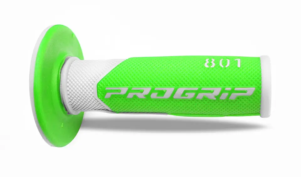PROGRIP gripy PG801 OFF ROAD (22+25mm, délka 115mm) barva bílá/zelená fluorescenční (dvousložkové) (801-241) (PG801WH/GRF) Nejlepší Cena