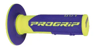 Kup Teď PROGRIP gripy PG801 OFF ROAD (22+25mm, délka 115mm) barva žlutá fluorescenční/modrá (dvousložkové) (801-252) (PG801YLF/BL)