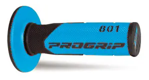 Must-Have PROGRIP gripy PG801 OFF ROAD (22+25mm, délka 115mm) barva černá/světle modrá (dvousložkové) (PG801) (801-286)