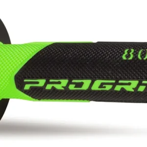 Hit Sezóny PROGRIP gripy PG801 OFF ROAD (22+25mm, délka 115mm) barva zelená fluorescenční/černá (dvousložkové) (801-295) (PG801GRF/BK)