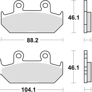 Cenově Výhodný TRW ZF brzdové destičky KH172 organické YAMAHA XT 600 90-03, XTZ 660 91-99, přední