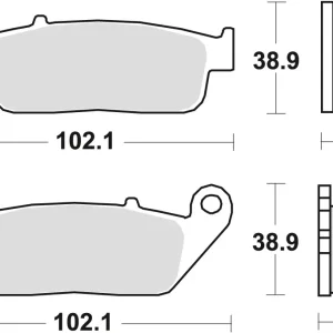 TRW ZF brzdové destičky KH196 sintrované STREET CBF 500 13-, CBF 650 14-, VT 750 97-14, CBF 1000 06-16, XLV 600 TRANSALP 94-96, přední Víkendová Akce