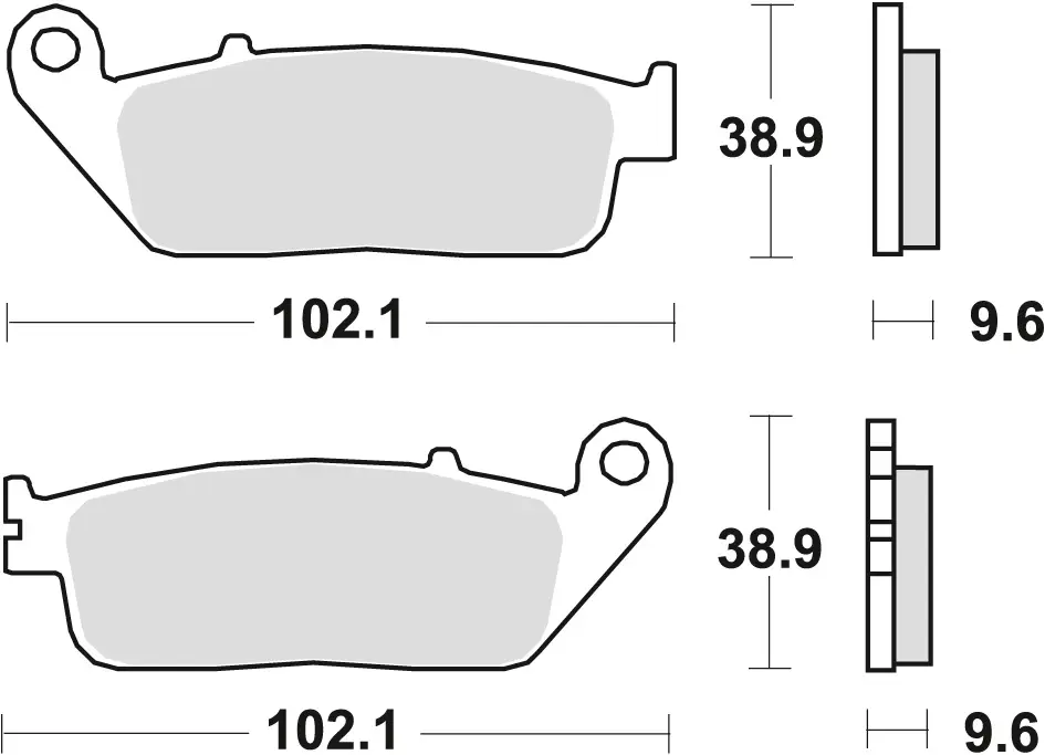 TRW ZF brzdové destičky KH196 sintrované STREET CBF 500 13-, CBF 650 14-, VT 750 97-14, CBF 1000 06-16, XLV 600 TRANSALP 94-96, přední Víkendová Akce