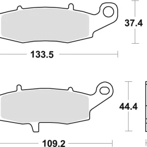 TRW ZF brzdové destičky KH231 organické KAWASAKI ER6 06-16, VERSYS 650 07-14, Z 750, 04-06, ZR7 99-04, W 800 11-, GPZ 1100 95-98, VN 1500 93-04, VN 1600 03-08, VN 1700 09-17, SUZUKI GS 500 96-08, GSF 600 00-04, přední Přímo Od Výrobce