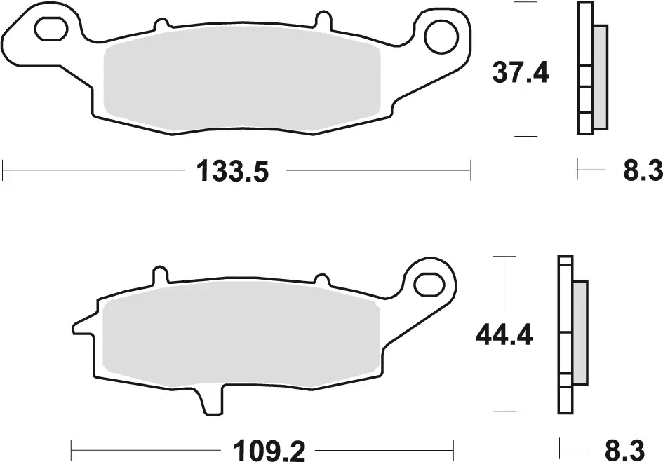 TRW ZF brzdové destičky KH231 organické KAWASAKI ER6 06-16, VERSYS 650 07-14, Z 750, 04-06, ZR7 99-04, W 800 11-, GPZ 1100 95-98, VN 1500 93-04, VN 1600 03-08, VN 1700 09-17, SUZUKI GS 500 96-08, GSF 600 00-04, přední Přímo Od Výrobce
