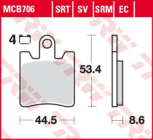 TRW ZF brzdové destičky KH423 KH283/4 organické TRIUMPH TROPHY 1200 13-17, FJR1300 06-, přední Must-Have