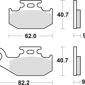 Sezónní Sleva TRW ZF brzdové destičky KH317 sintrované OFFROAD SUZUKI LTF 500 03-04, YAMAHA YXR 660 04-06 YFM 700 RAPTOR 06-, zadní