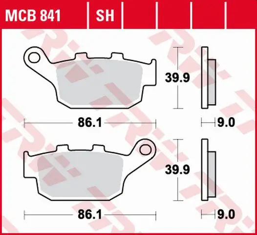 TRW ZF brzdové destičky KH496 sintrované STREET HONDA CBF 500 / CB 500 X / CBR 500 13-, CB 650 F / CBR 600 14-, NC 750 14-, KAWASAKI VERSYS 650 15-, Z 750 11-14, Z 800 13-17, SUZUKI SFV 650 GLADIUS 09-16, zadní Ihned K Objednání