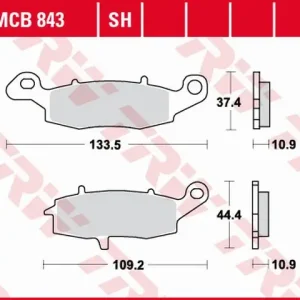 TRW ZF brzdové destičky KH231/2 sintrované STREET KAWASAKI VN 900 06-17, VN 1500 98-03, VN 1600 03-08, VN 1700 09-17, VN 2000 04-10, SUZUKI VZ 1500 09-13, VL 1500 13-17, VZ 1600 04-05, zadní Nakupujte Hned
