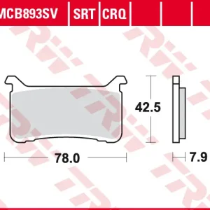 Cenová Bomba TRW ZF brzdové destičky KH700 sintrované STREET HONDA CB 1000 R 18-19, CB 1100R 17-19, CBR 1000 R FIREBLADE 17-19, VFR 800 17-19, přední