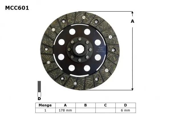 TRW ZF spojkový kotouč BMW R 50 / 60 69-73, R 75 69-80, R 90 73-76, R 100 76-80, (EBS6603) Autentický