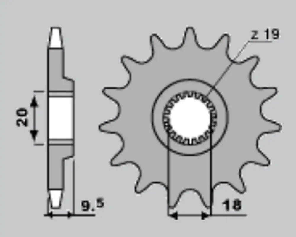 Nízká Cena PBR řetězové kolo přední 333 13 18NC HONDA CR 125 (86) (řetěz 520)