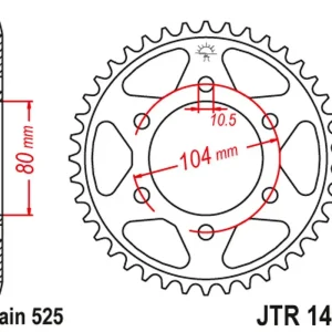 Kup Teď JT rozeta 4359 43 KAWASAKI ZX750R, NINJA, KLZ VERSYS (12-) (435943JTZBK) barva černá