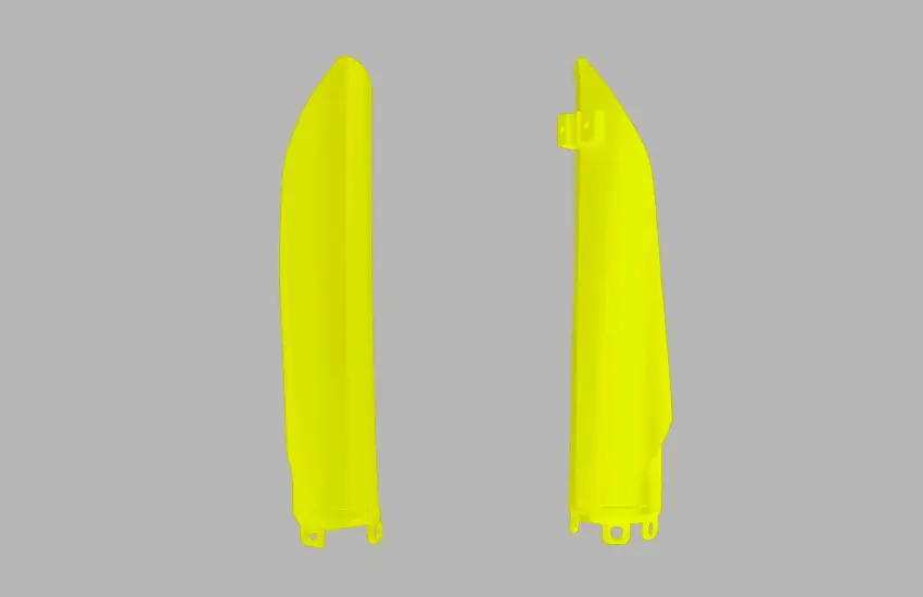 Výhodná Nabídka POLISPORT kryty přední vidlice BETA RR250/300 2T 12-18 350/400/450 4T 12-18; X-TRAINER 15-25 barva žlutá fluorescenční (komplet)