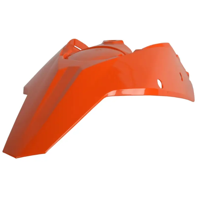 POLISPORT zadní blatník KTM SX 125/150/200/250 07-10; EXC 125/200/250/300/450/500 08-11, SX-F 250/350/450 07-10, EXC-F 250/350/450/500 08-11 barva oranžová (s upevněním světla) Značkový