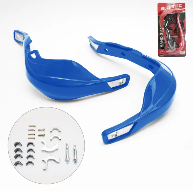 Levný BIKETEC PARTS chrániče páček ALU barva modrá (s upevněním 22mm i 28mm)