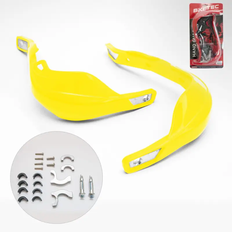 Akční Cena BIKETEC PARTS chrániče páček ALU barva žlutá (s upevněním 22mm i 28mm)