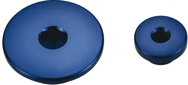 Vrácení Zdarma ACCEL servisní zátky motoru YAMAHA YZF 250 01-13, YZ 400/426/450 98-05 barva modrá (32X1,5mm , 14X1,5mm)