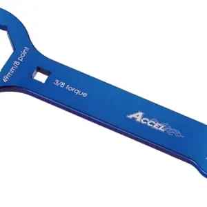 ACCEL servisní klíč na přední odpružení KAYABA (KYB) dvoukomorové olejové a vzduchové 48U/48PSF,PSF2 AIR pro vyšroubování horní osmihranné matice 49mm HONDA, KAWASAKI, SUZUKI, YAMAHA, HUSQVARNA barva černá (FCW02) (FCW-02) Cenově Výhodný