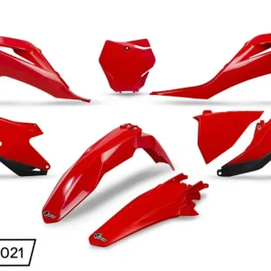 Výprodej UFO kompletní sada plastů GAS GAS MC 125 / 250 21-23, EX 250 / 300 21-23, MC-F / EX-F 250 / 350 / 450 21-23 barva červená (GG07124062)