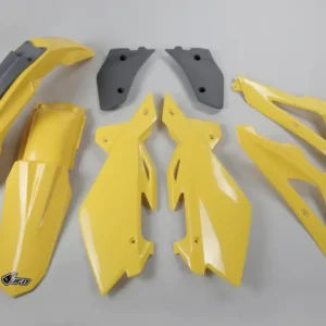 Zlevněný UFO kompletní sada plastů HUSQVARNA TC 125/250 05-07 barva žlutá / šedá (HU602E103)