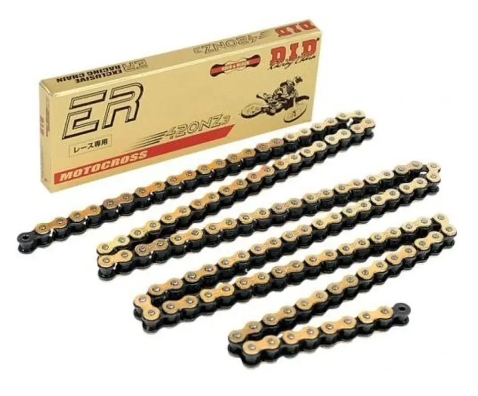 Víkendová Akce DID hnací řetěz 420NZ3GB-138 (138 článků) bez O-kroužků zlatá rozpojený + spona