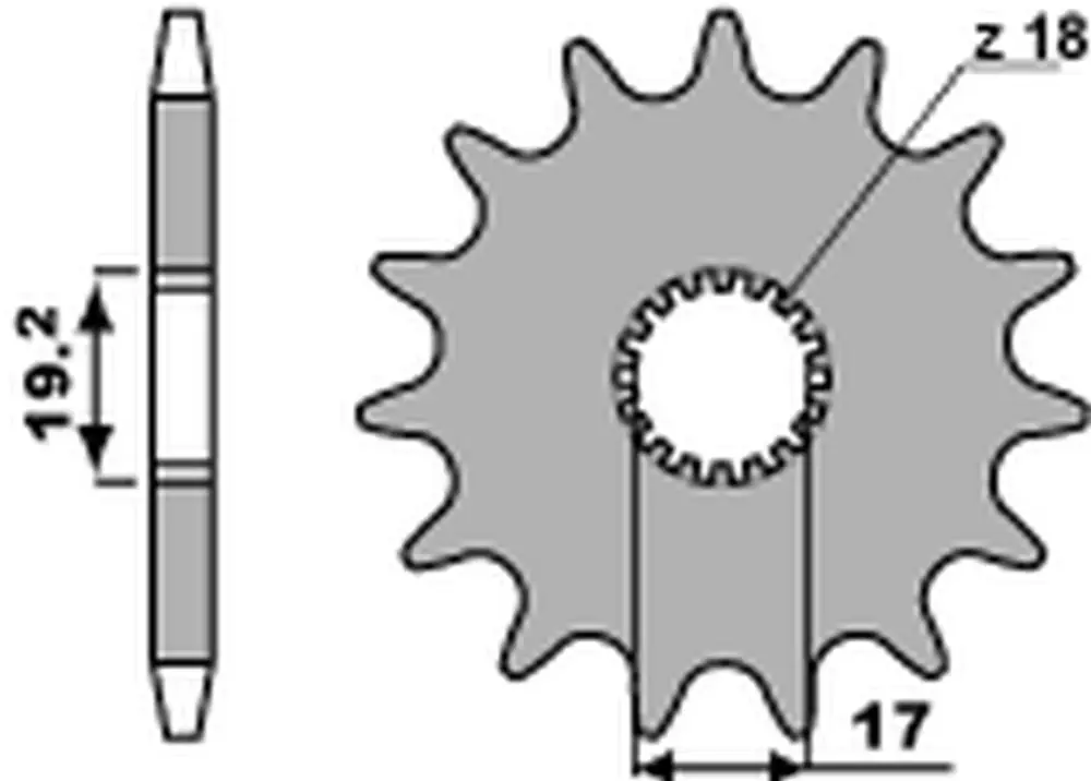 Cenový Hit PBR řetězové kolo přední 515 13 18NC GARELLI 50 '86-'91 (ŁAŃC.415) (MADE IN ITALY)