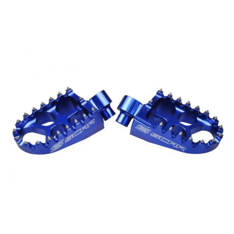SCAR RACING stupačky řidiče hliníkové EVO YAMAHA YZ / YZF / WR / WRF / TENERE 700, FANTIC barva modrá Novinka