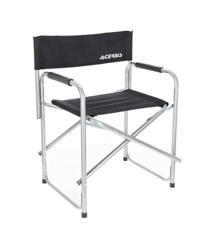 ACERBIS turistická kempingová skládací židle (do 100kg) (složená 48x80x16) (rozložená 48x80x59) barva černá nápis bílý Finální Výprodej