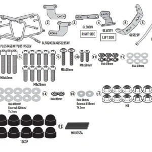 KAPPA boční nosič kufrů MONOKEY CAM SIDE BMW F 900 GS 24-, - pod kufry KFR KFORCE a KVG KVOYAGER ALU Vrácení Zdarma
