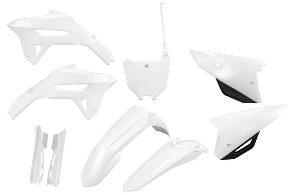 UFO kompletní sada plastů (FULL KIT) s kryty tlumičů HONDA CRF 250R 22-24, CRF 450R 21-24 barva bílá Nakupujte Hned