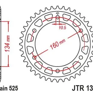 Odeslání Ihned JT rozeta 4405 40 HONDA CBR 1000RR 17-23 (SC77), CBR 1000SP 17-19 (JTR1317.40)