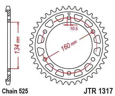 Odeslání Ihned JT rozeta 4405 40 HONDA CBR 1000RR 17-23 (SC77), CBR 1000SP 17-19 (JTR1317.40)