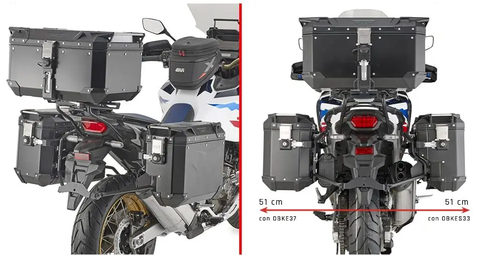 KAPPA boční nosič kufru MONOKEY CAM SIDE HONDA CRF 1100 L AFRICA TWIN 20-25 / ADVENTURE SPORTS 20-25 - pod kufry KVG K'VOYAGER ALU - pravý KVGS33 WCIĘTY Rychlé Dodání