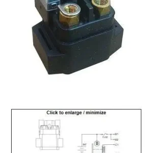 DZE startovací relé YAMAHA YFM 125 RAPTOR 11-13; YFM 250 RAPTOR 08-13; YFM 700 RAPTOR 13-20; YXR 450 RHINO 07-09; YXR 660 RHINO 07; YXZ 1000R 16-20 (4D3-81940-00; 5UG-81940-00) (12V/150A) Must-Have