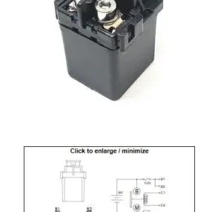 Ověřený DZE startovací relé KAWASAKI KVF 650 BRUTE FORCE 05-13; KVF 650 PRAIRIE 02-03; KFX 700 04-09; KVF 700 PRAIRIE 04-06 (27010-0782) (12V/150A)