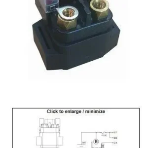 DZE startovací relé YAMAHA YMF 450 KODIAK 18-20; YXE 700 WOLVERINE 16-20; YXR 700 VIKING 14-20; YXR 700 RHINO 08-13 (5B4-81940-00) (12V/150A) Originální