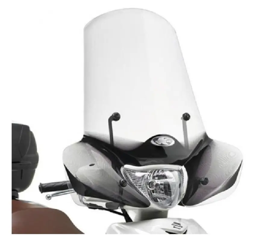 Autentický KAPPA plexi štít SUZUKI SIXTEEN 125-150 (08-16) 56,5 x 71,5 cm průhledný - potřebné upevnění A169AK - malé škrábance ve spodní části štítu