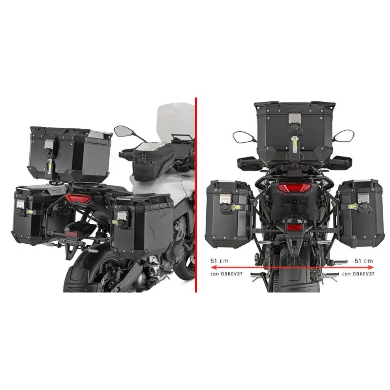 KAPPA boční nosič kufru MONOKEY CAM SIDE YAMAHA TRACER 9 / TRACER 9 GT / TRACER 9 GT+ 25 - pod kufry KFR K'FORCE a KVG K'VOYAGER ALU Nová Kolekce