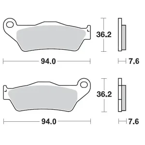 MOTO-MASTER brzdové destičky KH181 NITRO závodní sintrované METAL SOFT: 22 (NITRO sport) KTM: 125-200-250-300-350-360-380-440-500, všechny SX E Hit Sezóny