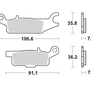 MOTO-MASTER brzdové destičky KH443 SINTER METAL OEM: 11 (SINTERPRO RACING) YAMAHA: YFM 700 GRIZZLY přední-levý Vysoce Kvalitní