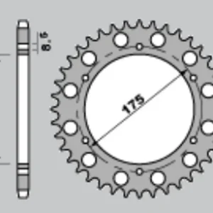 GROSSKOPF řetězové kolečko zadní 258 43 HONDA VFR750 90-02, VFR800 98-01 Sleva