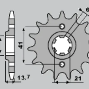 Aktuální CHT řetězové kolo přední 268 15 HONDA VF 500F 84-87 (JTF286.15)