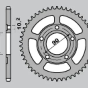 CHT zadní řetězové kolo 281 40 HONDA CRM 125 90-00 281 40 (604-40) (JTR604.40) Akční Nabídka
