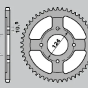 Víkendová Akce CHT zadní řetězové kolo 282 37 HONDA CB550 F 76-80 (282-37) (JTR282.37)
