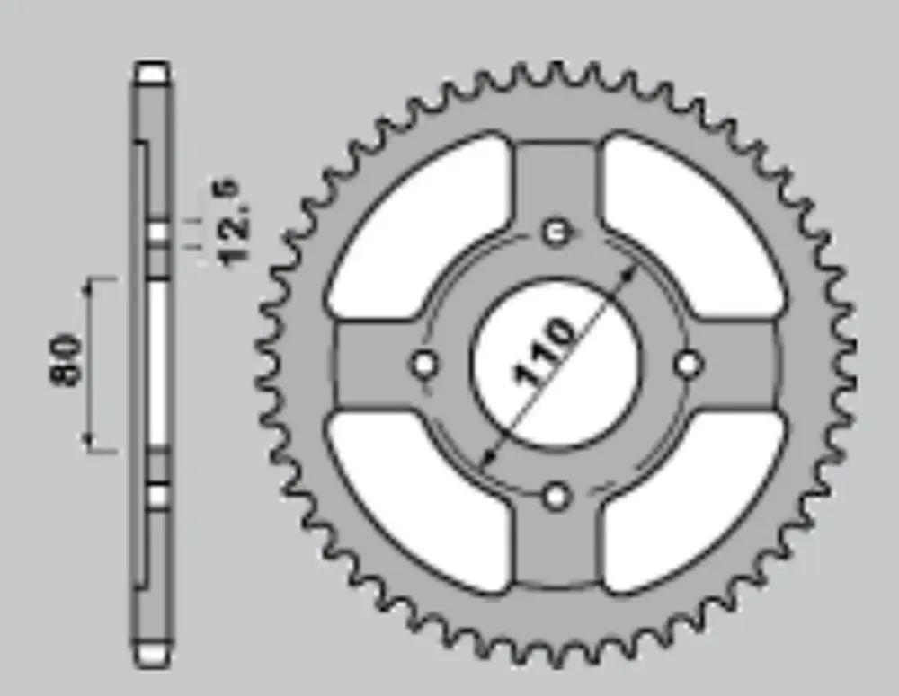 CHT zadní řetězové kolo 284 40 HONDA CB 650 79-81 (284-40) (JTR284.40) Objednat Nyní